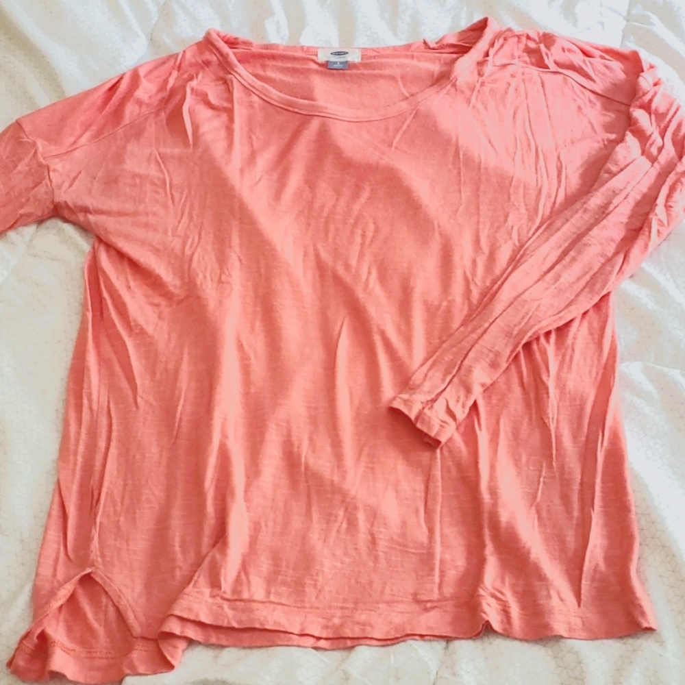 Coral Old Navy Long Sleeve Tee